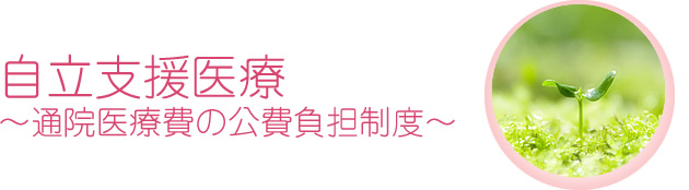 自立支援医療　～通院医療費の公費負担制度～